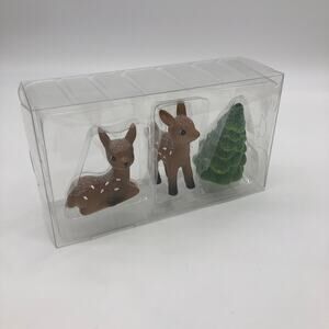 Target Wondershop 3 pc set of 2 Deer & Tree Ceramic Christmas Figures